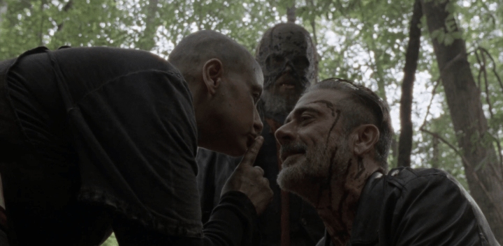 Father Son Holy Gore - The Walking Dead - Alpha Tells Negan Shh