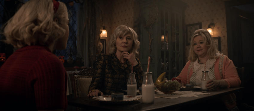 Father Son Holy Gore - Chilling Adventures of Sabrina - Caroline Rhea and Beth Broderick as Hilda and Zelda Spellman