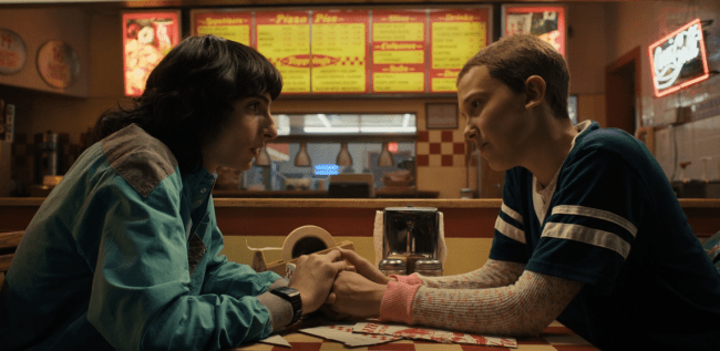 Father Son Holy Gore - Stranger Things - Mike &amp; Eleven at Surfer Boy Pizza