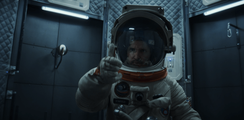 Father Son Holy Gore - Black Mirror Season 6 - Beyond the Sea - Astronaut Thumbs Up